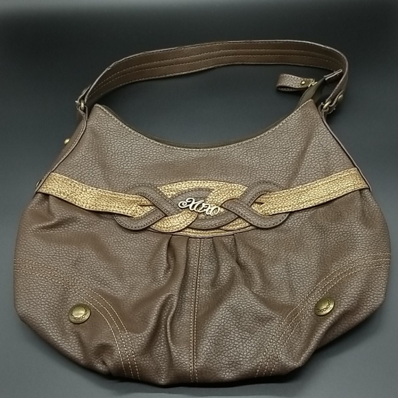 XOXO Handbags - XOXO Brown and Gold Hobo Shoulder Bag Purse